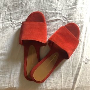 Dolce Vita Dori Slide Sandals in Red Suede
